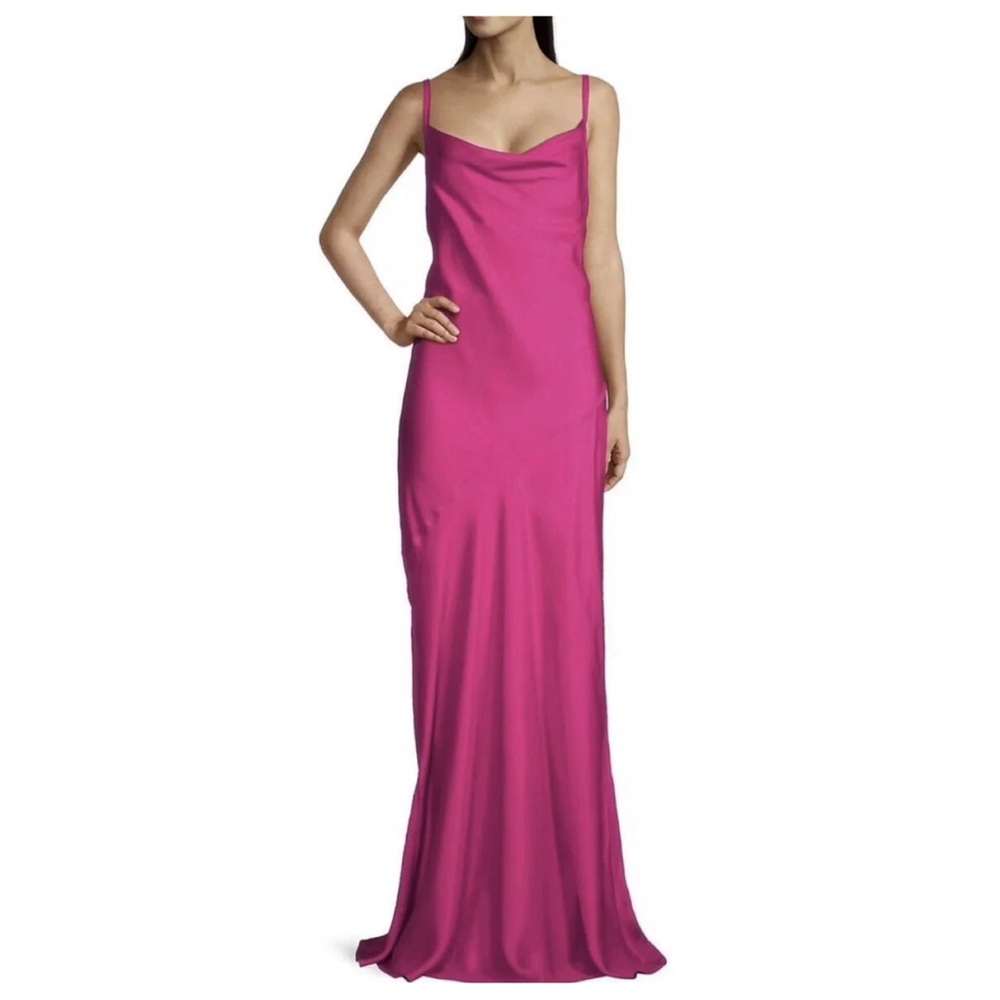 Ginger & Smart Elegant Silk Slip Pink Evening Gown